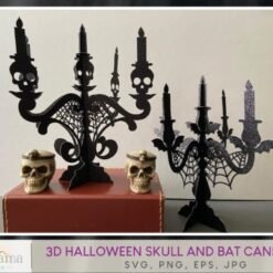 Candelabro de Halloween 3D