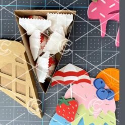 Alternative view of Porta caramelos SVG de helado 3D