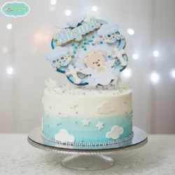 Alternative view of Cake Topper Bautizo Azul
