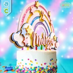 Cake Topper Arcoiris