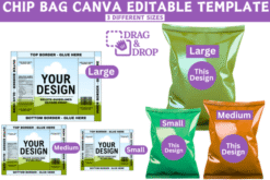 Plantilla editable de Canva Chip Bag