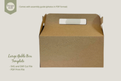 Plantilla de caja grande - SVG DXF PDF