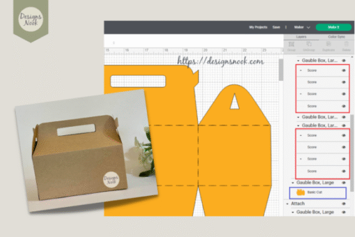 Plantilla de caja grande - SVG DXF PDF - Imagen 3