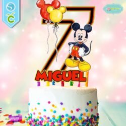 Cake Topper Números Mickey