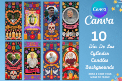 Etiqueta para velas altas Canva Vol.3