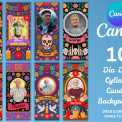 Etiqueta para velas altas Canva Vol.3