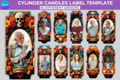 Etiqueta para velas altas Canva