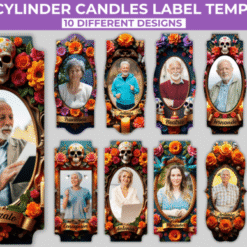 Etiqueta para velas altas Canva