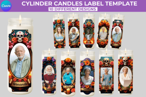 Etiqueta para velas altas Canva - Imagen 4