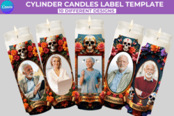 Alternative view of Etiqueta para velas altas Canva