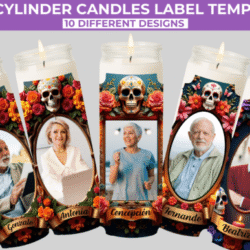 Alternative view of Etiqueta para velas altas Canva