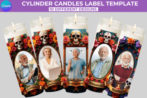 Etiqueta para velas altas Canva - Imagen 2