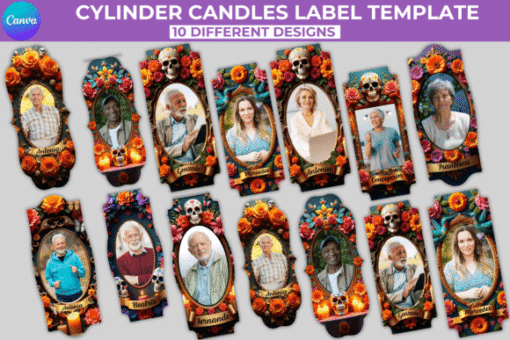 Etiqueta para velas altas Canva - Imagen 3