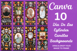 Etiqueta para velas altas Canva Vol.2