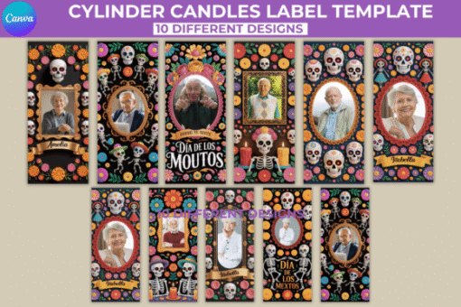 Etiqueta para velas altas Canva Vol.2 - Imagen 3