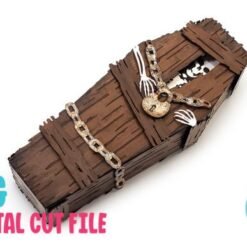 Ataúd de esqueleto en papel 3D