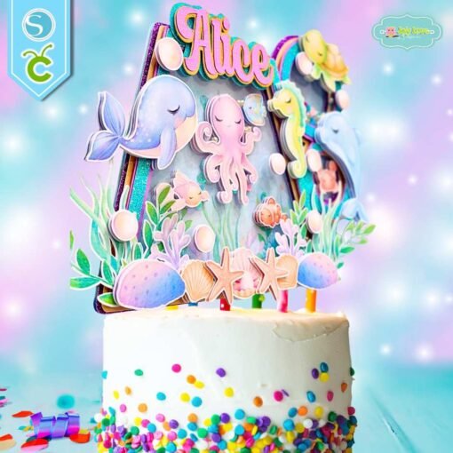 Cake Topper Fondo de Mar