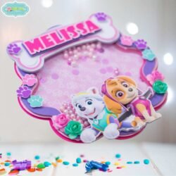 Cake Topper Patrulla Canina Rosa