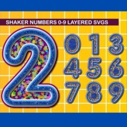 Cake Topper Shaker Numbers 0-9