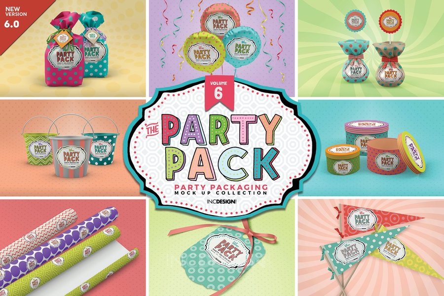 Party Pack Mockup Collection VOLUME 6