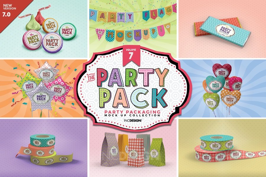 Party Pack Mockup Collection VOLUME 7