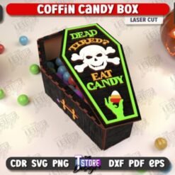 Alternative view of Cajas de ataúd Halloween V.2 Corte Laser