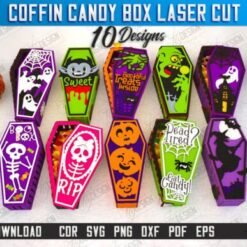 Cajas de ataúd Halloween Corte Laser