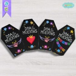 Cajas de ataúd Día de Muertos