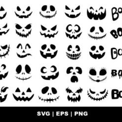 Caras de calabaza aterradoras de Halloween