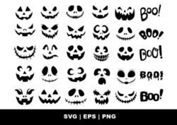 Caras de calabaza aterradoras de Halloween