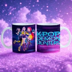 Plantilla para Taza K-pop Demon Hunters