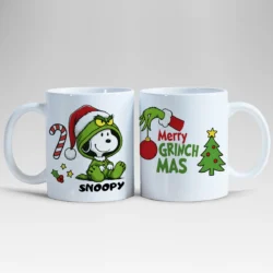 Plantilla para Taza Snoopy Merry Grinchmas