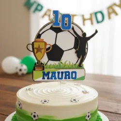 Alternative view of Cake Topper birthday futbol