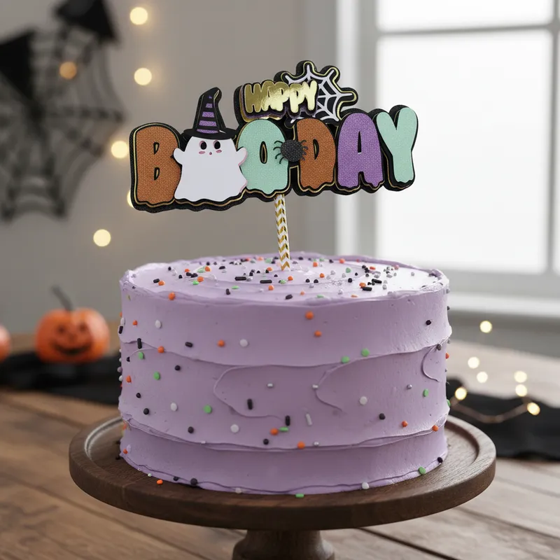 Cake Topper happy boo day - Imagen 2