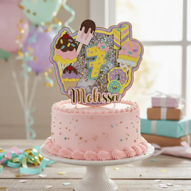 Cake Topper Shaker de helado - Imagen 2