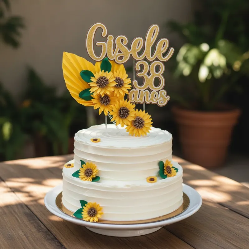 Cake Topper Girasol - Imagen 2