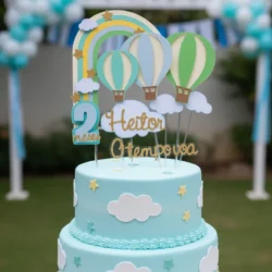 Alternative view of Cake Topper Globo Aerostatico