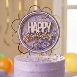 Cake Topper birthday circulo shaker