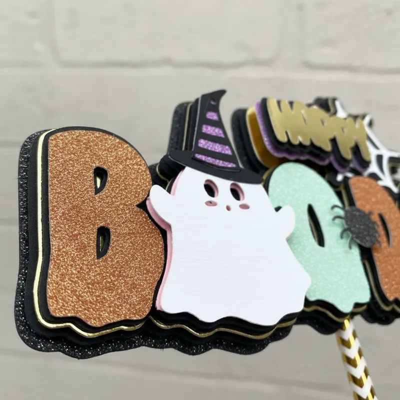 Cake Topper happy boo day - Imagen 4