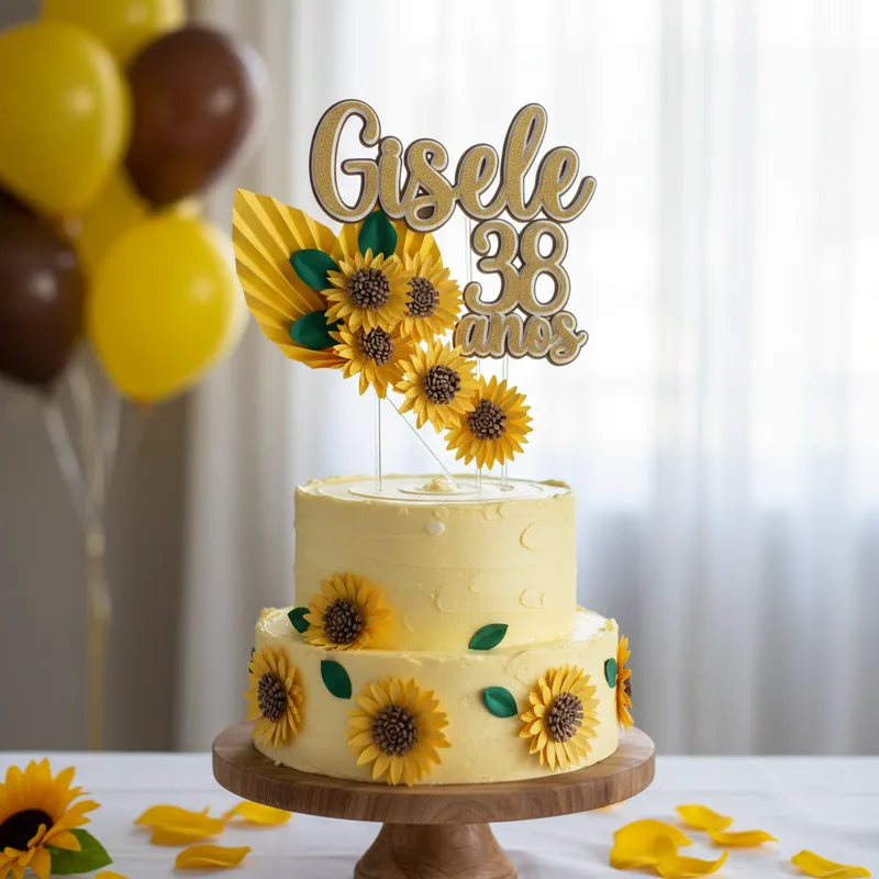 Cake Topper Girasol - Imagen 3