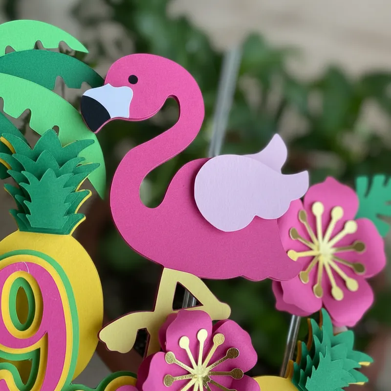Cake Topper Flamingos - Imagen 4