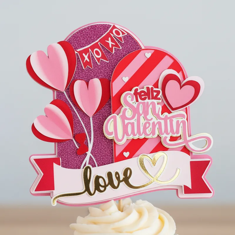 Cake Topper Arco dia de san valentin