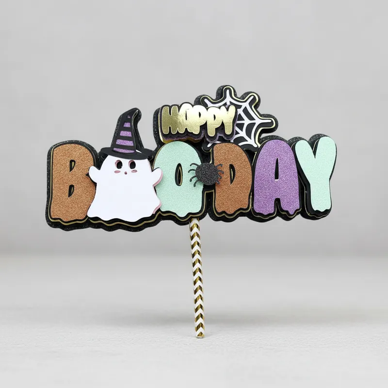 Cake Topper happy boo day - Imagen 3