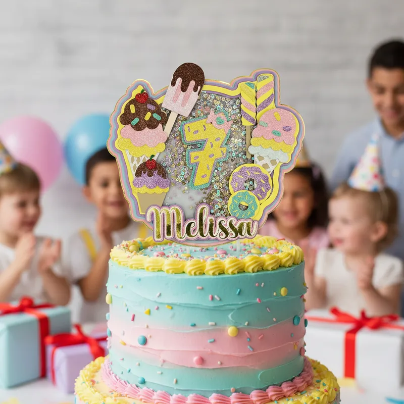 Cake Topper Shaker de helado - Imagen 3