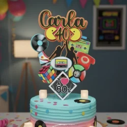 Cake Topper Años 80