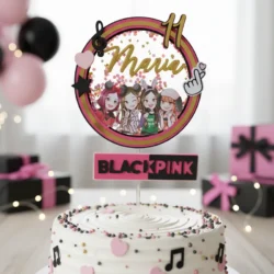 Cake Topper Black Pink