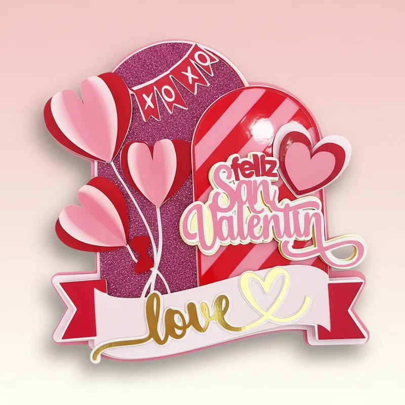 Cake Topper Arco dia de san valentin - Imagen 5