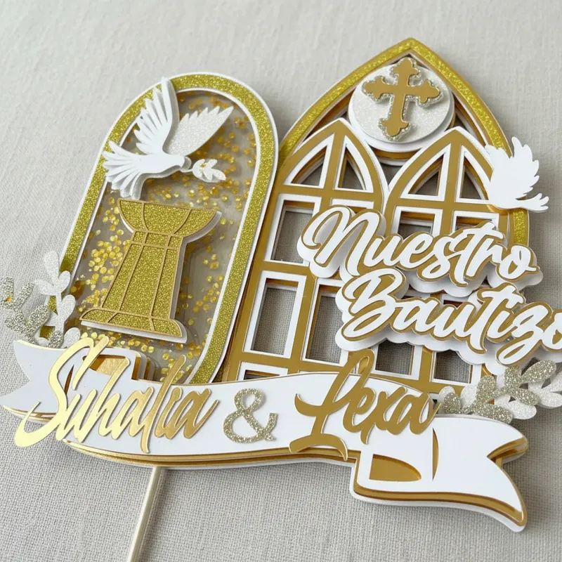 Cake Topper Mi Bautizo - Imagen 4