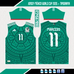 Plantillas de sublimación jersey México 2026