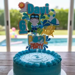 Alternative view of Cake Topper Pool Party